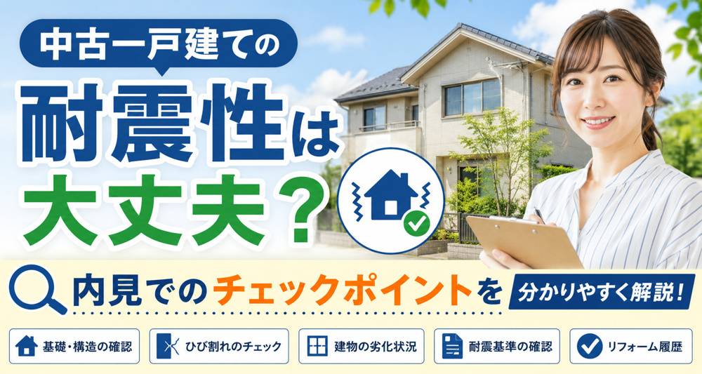 中古一戸建ての耐震性は大丈夫？内見でのチェックポイントを分かりやすく解説の画像