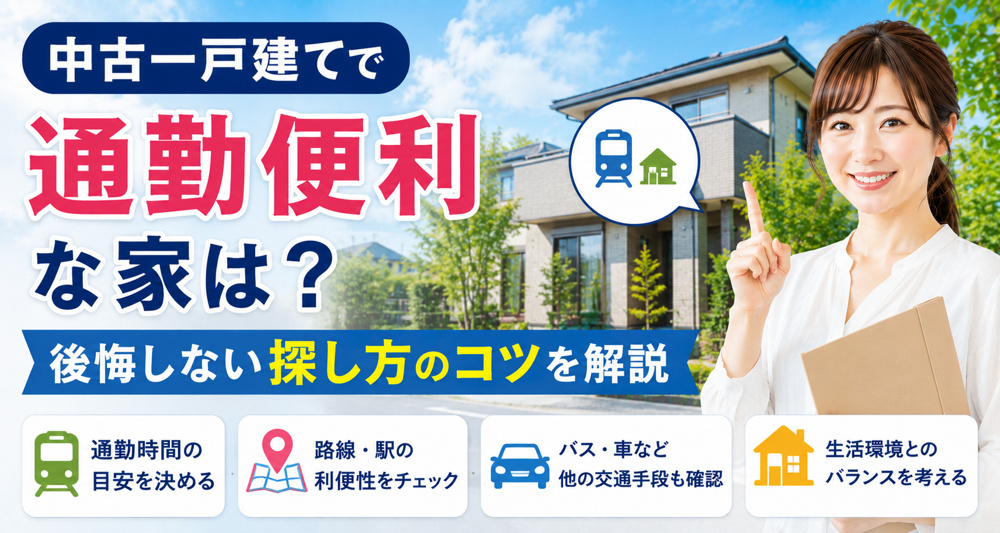 中古一戸建てで通勤便利な家は？後悔しない探し方のコツを解説の画像