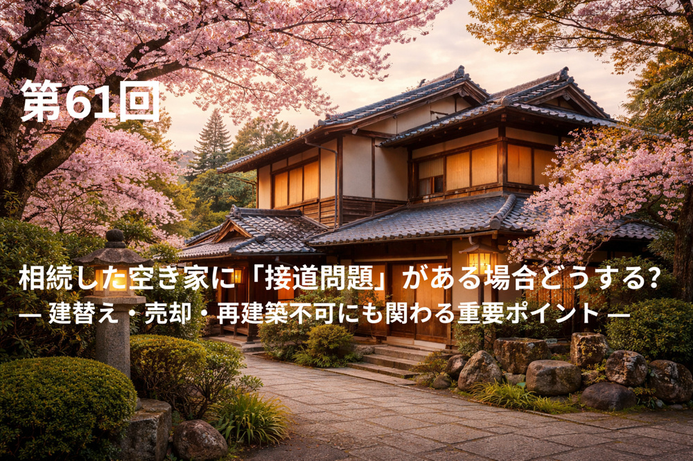 相続した空き家に「接道問題」がある場合どうする？ ― 建替え・売却・再建築不可にも関わる重要ポイント ―の画像