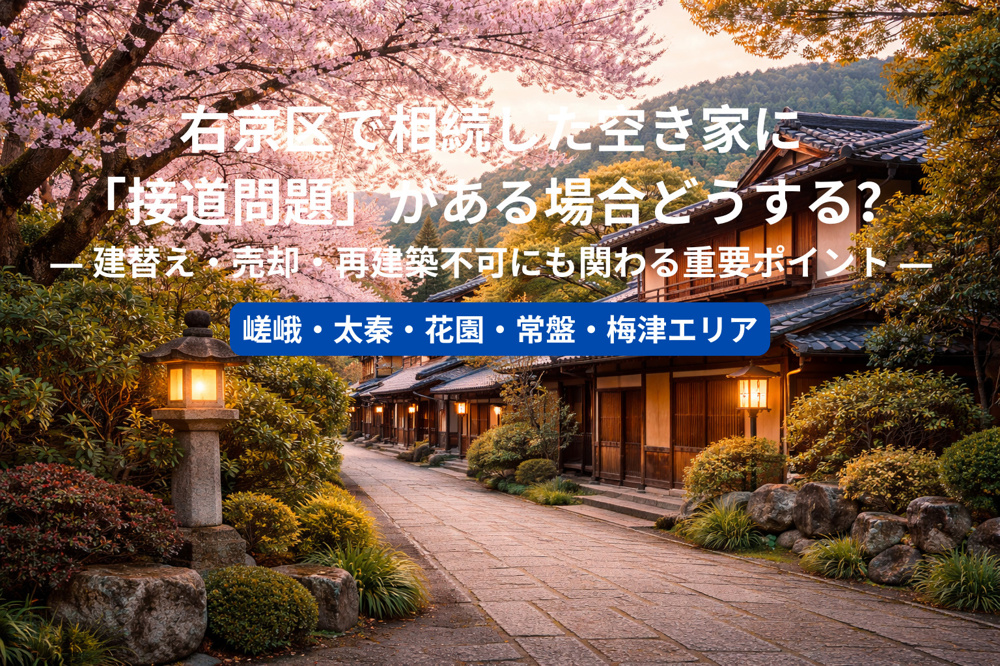 右京区で相続した空き家に「接道問題」がある場合どうする？ ― 建替え・売却・再建築不可にも関わる重要ポイント ―の画像