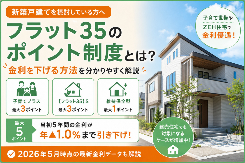 子育て世帯は注目。新築戸建てで使えるフラット35ポイント制度とは？の画像