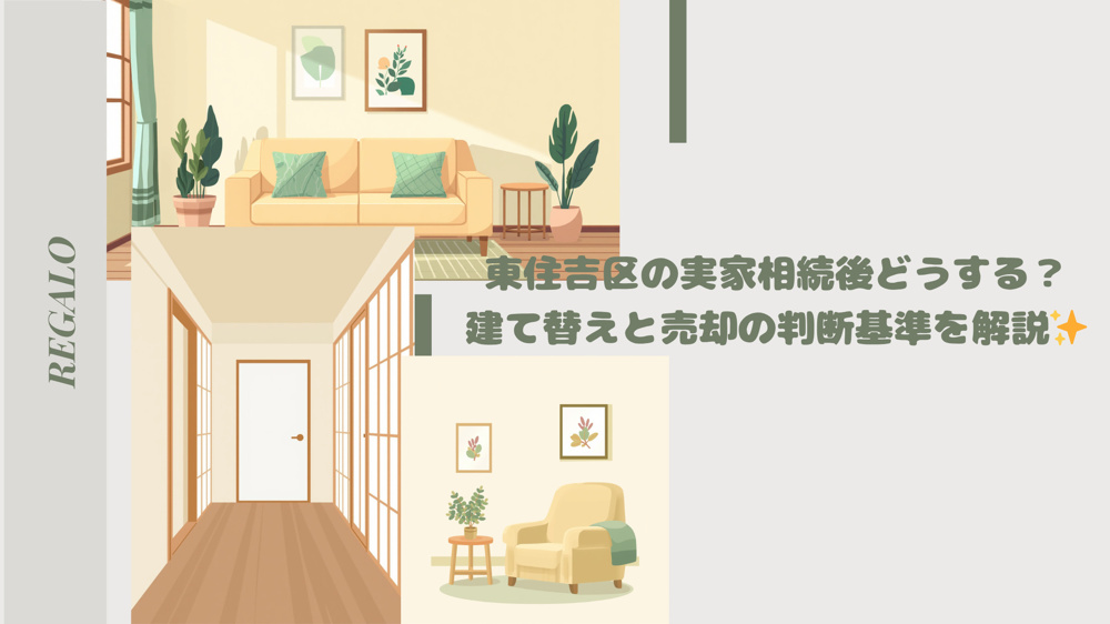 東住吉区の実家相続後どうする？建て替えと売却の判断基準を解説の画像