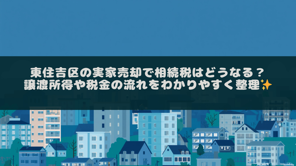 東住吉区の実家売却で相続税はどうなる？譲渡所得や税金の流れをわかりやすく整理の画像