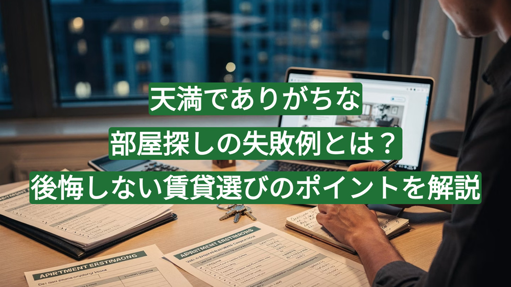天満でありがちな部屋探しの失敗例とは？後悔しない賃貸選びのポイントを解説の画像