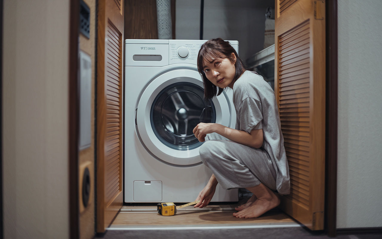 賃貸物件でドラム式洗濯乾燥機を置きたい人必見！扉付き洗濯機置き場で設置可否と確認ポイントを解説の画像