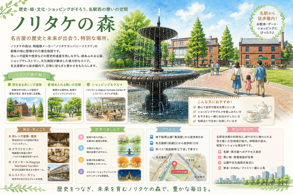 名古屋のランドマーク紹介「ノリタケの森」の画像