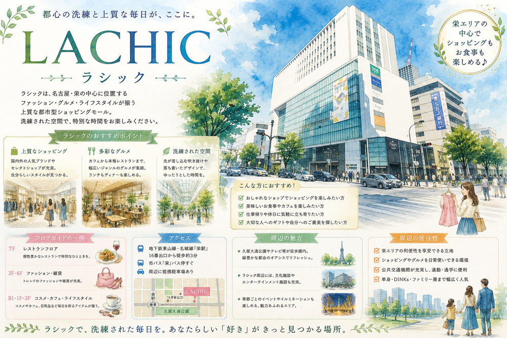 名古屋のランドマーク紹介「ラシック:LACHIC」の画像