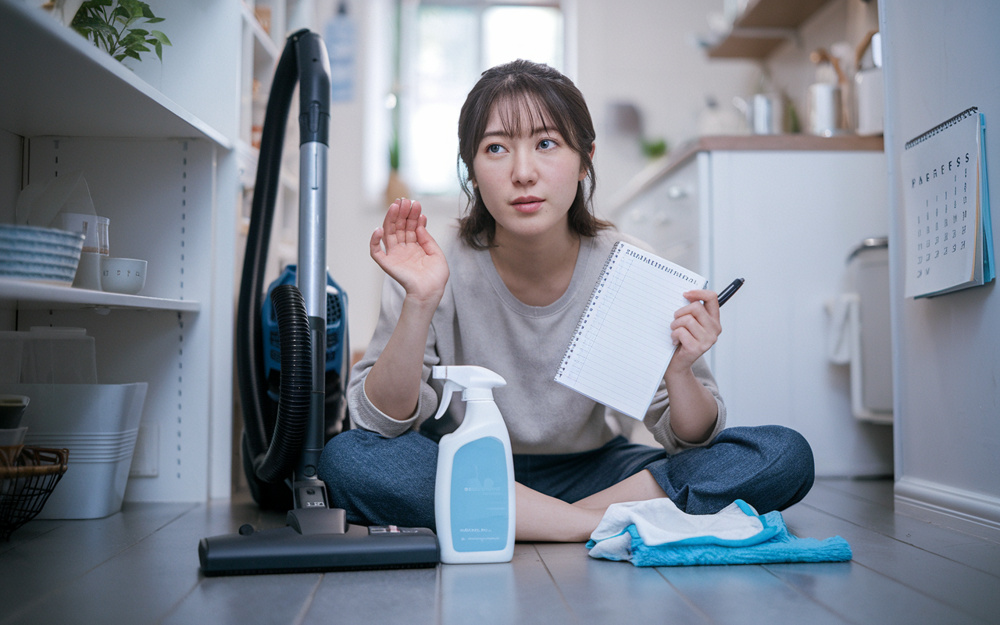 １週間１ヶ月６カ月１年の掃除頻度は？一人暮らしのやることリストで無理なくメンテナンスの画像