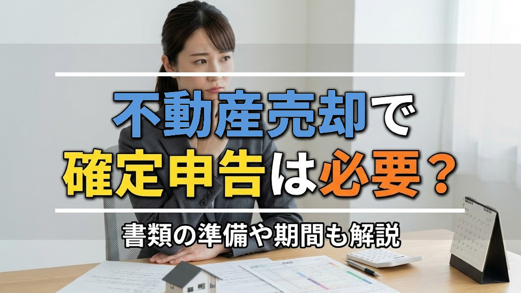 【5月4週目 編集中】不動産売却で確定申告は必要？書類の準備や期間も解説