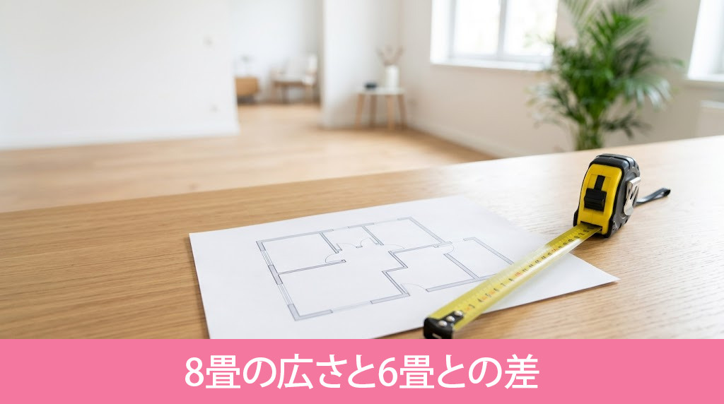 8畳の広さと6畳との差