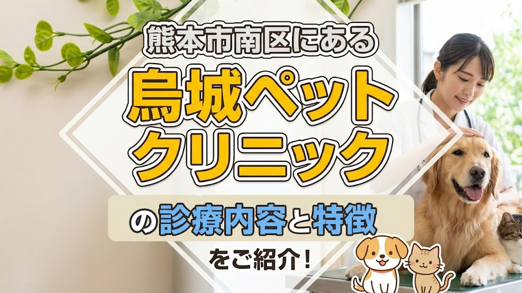 【5月4週目 編集中】熊本市南区にある「烏城ペットクリニック」の診療内容と特徴をご紹介！