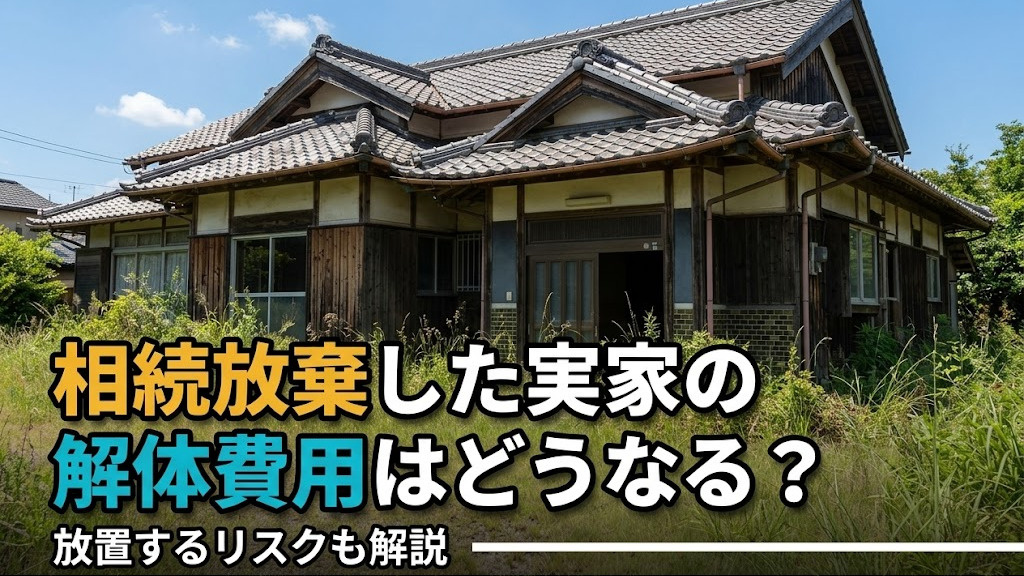 【5月4週目 編集中】相続放棄した実家の解体費用はどうなる？放置するリスクも解説