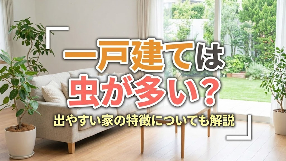 一戸建ては虫が多い？出やすい家の特徴についても解説の画像
