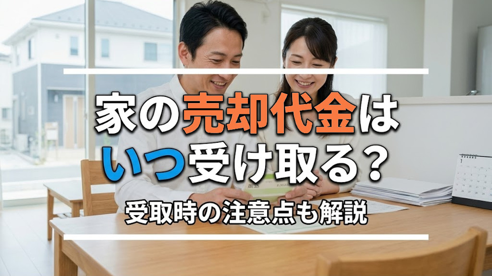 家の売却代金はいつ受け取る？受取時の注意点も解説の画像
