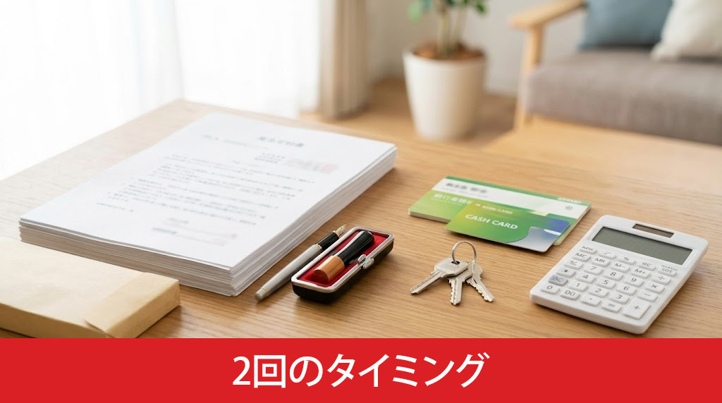 家の売却代金を受け取る2回のタイミング