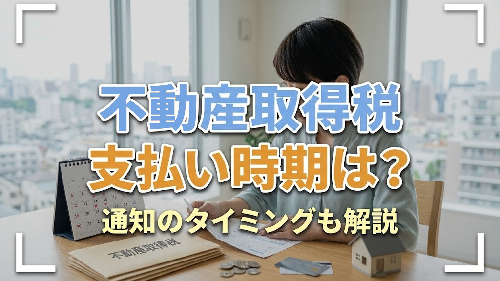 不動産取得税の支払い時期は？通知のタイミングも解説の画像
