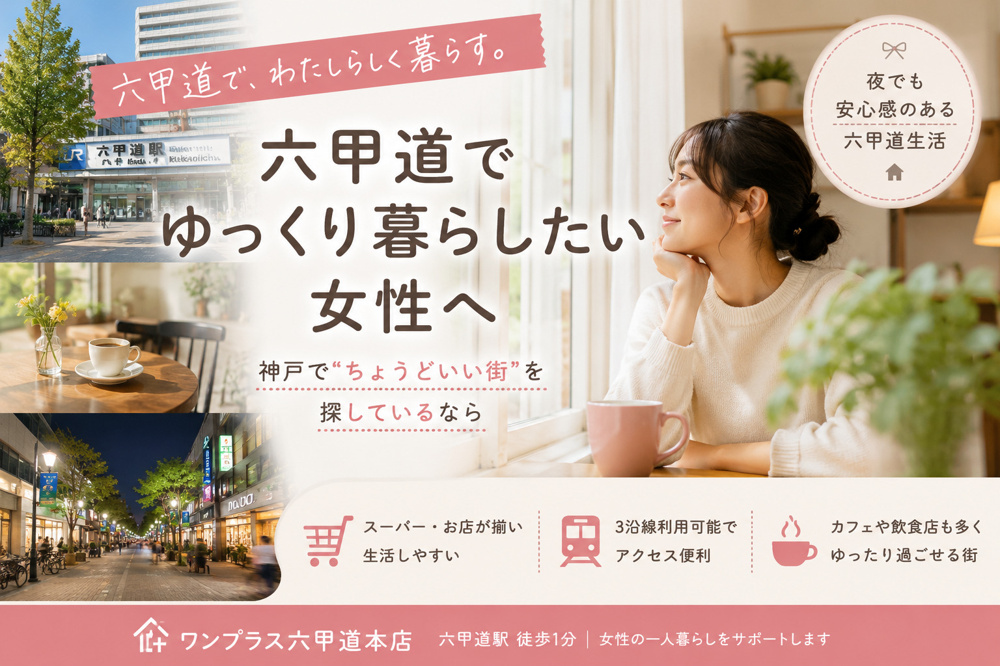 六甲道でゆっくり暮らしたい女性へ｜神戸で“ちょうどいい街”を探しているならの画像