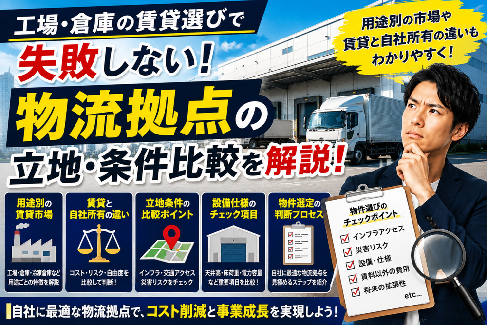 工場の賃貸で物流拠点を最適化する条件は？比較のポイントを解説の画像