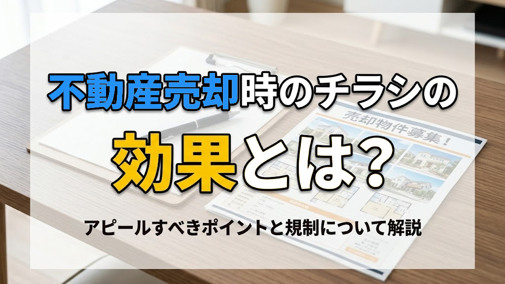 不動産売却時のチラシの効果とは？アピールすべきポイントと規制について解説