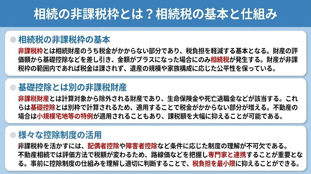 相続の非課税枠とは？相続税の基本と仕組み