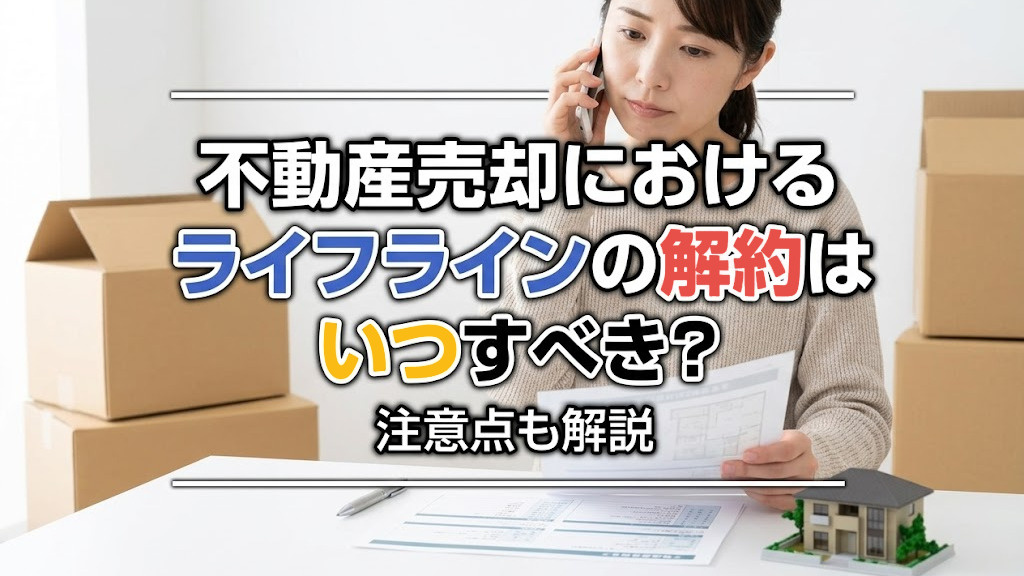 不動産売却におけるライフラインの解約はいつすべき？注意点も解説