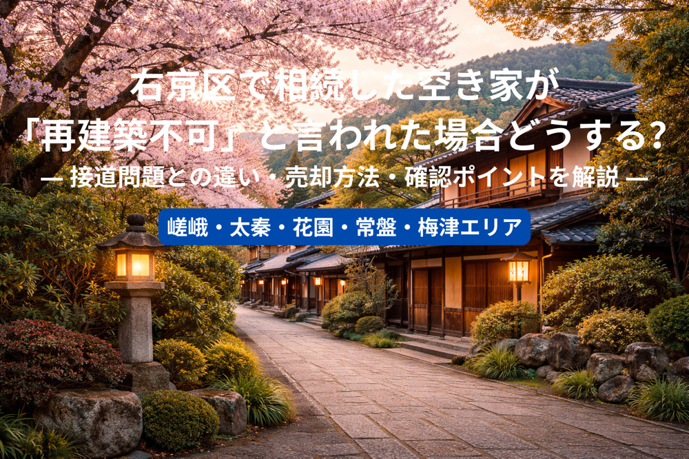 右京区で相続した空き家が「再建築不可」と言われた場合どうする？ ― 接道問題との違い・売却方法・確認ポイントを解説 ―の画像