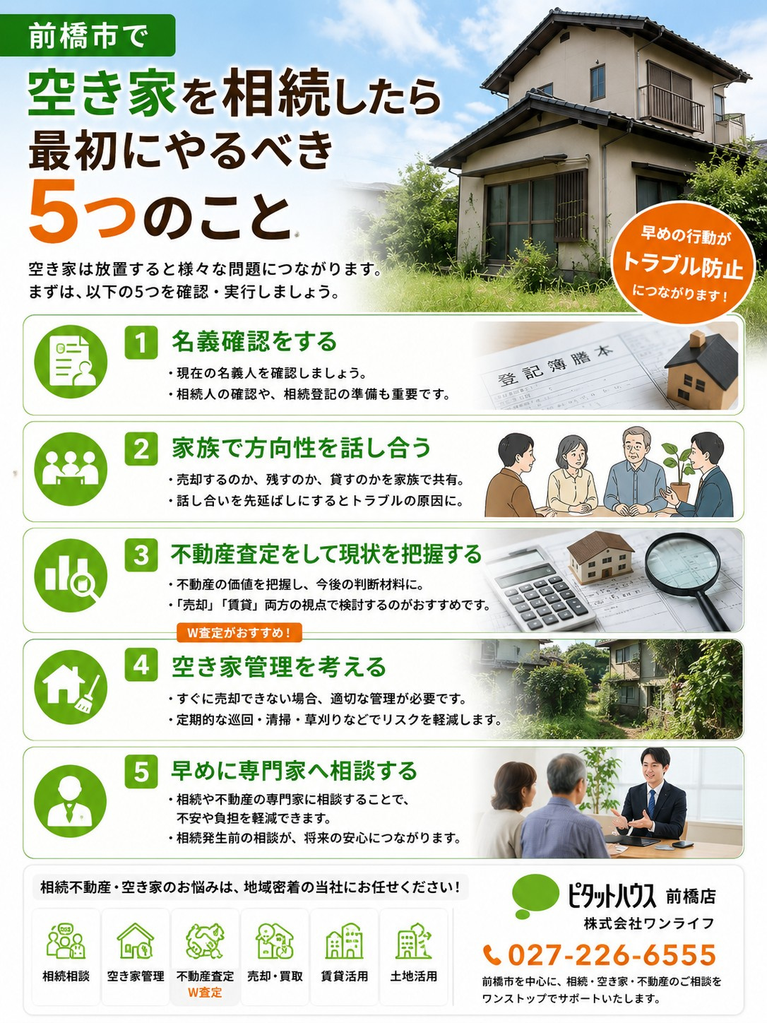 前橋市で「親の実家を今後どうするか」とお悩みの方へ。施設入所や相続に備え、売却・賃貸・空き家管理を比較し、家族で早めに話し合っておきたい準備のポイントを解説します。の画像