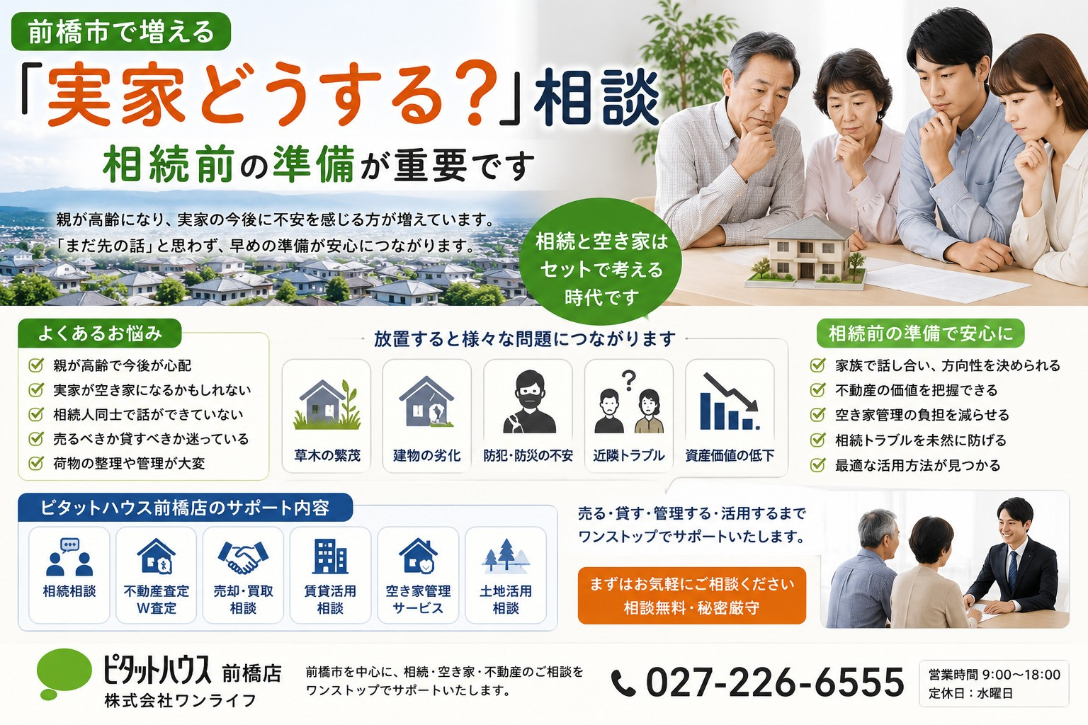 前橋市で増える「実家どうする?」相談|相続前の準備が重要ですの画像