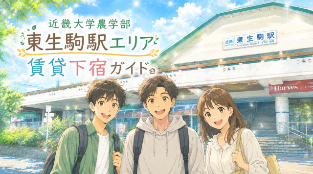 【専門家監修】近畿大学農学部周辺「東生駒駅エリア」賃貸下宿ガイドの画像