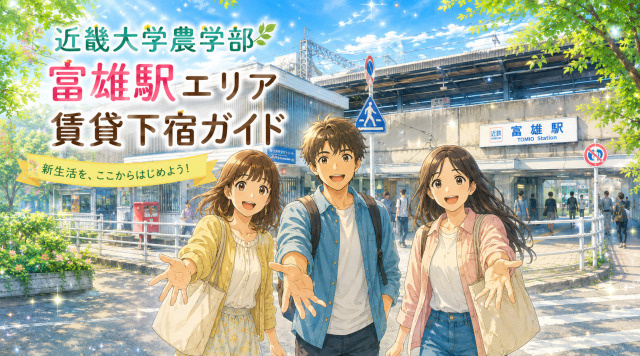 【専門家監修】近畿大学農学部周辺「富雄駅エリア」賃貸下宿ガイドの画像