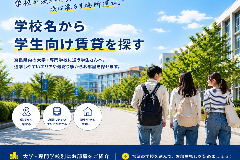 大学名から 学生向け賃貸を探すの画像