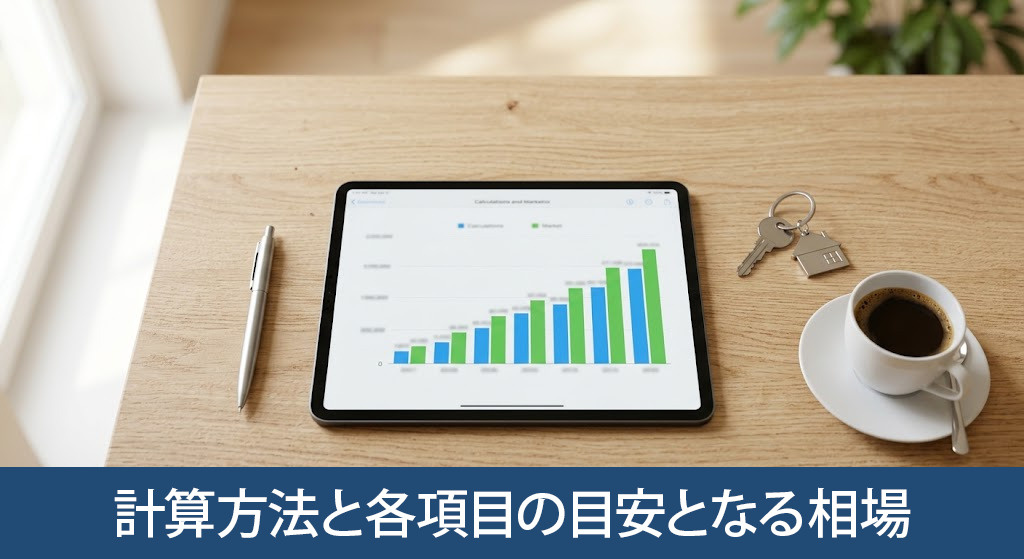 費用の計算方法と各項目の目安となる相場