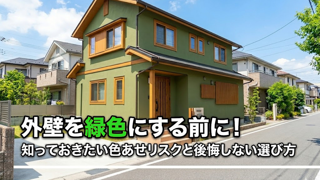 外壁を緑色にする前に！知っておきたい色あせリスクと後悔しない選び方の画像