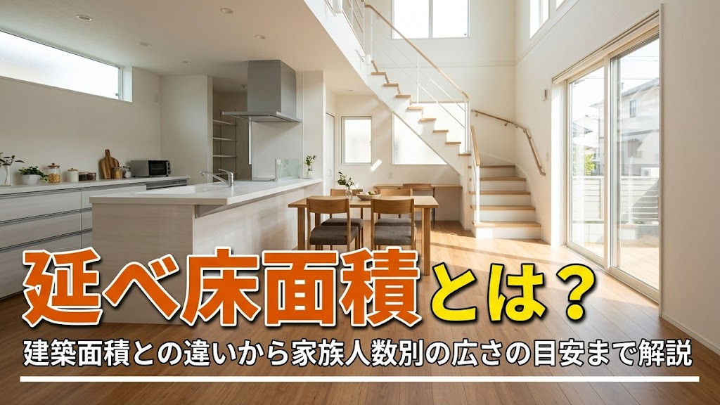 【2026年最新版】延べ床面積とは？建築面積との違いから家族人数別の広さの目安まで解説|福岡県版|建売ナビの画像