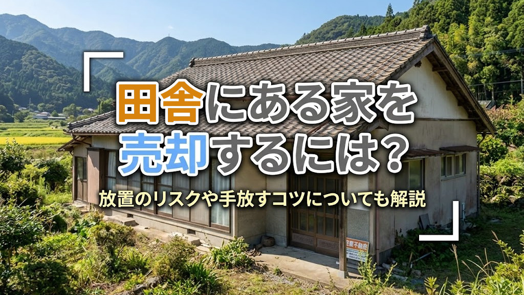 田舎にある家を売却するには？放置のリスクや手放すコツについても解説