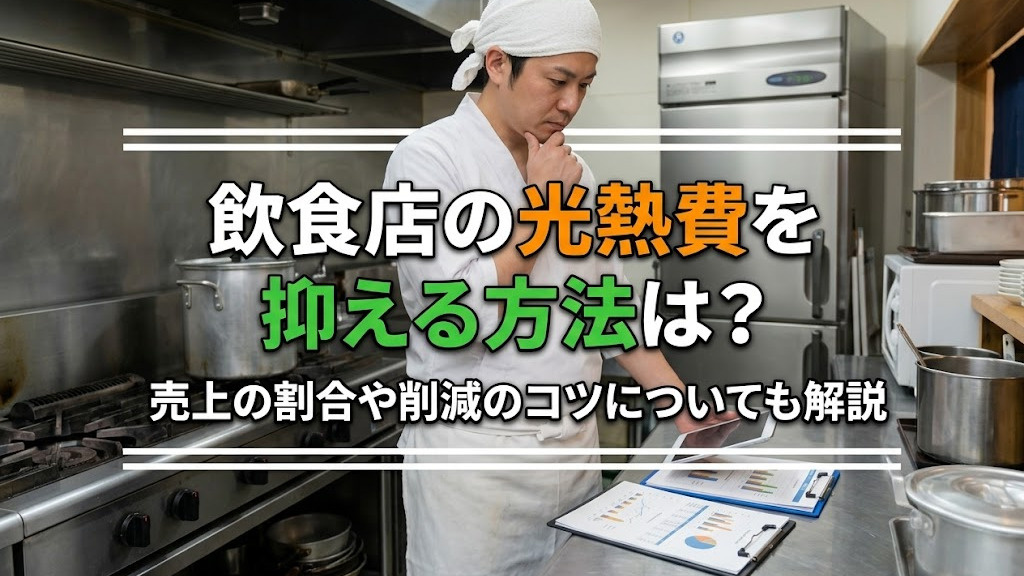 飲食店の光熱費を抑える方法は？売上の割合や削減のコツについても解説