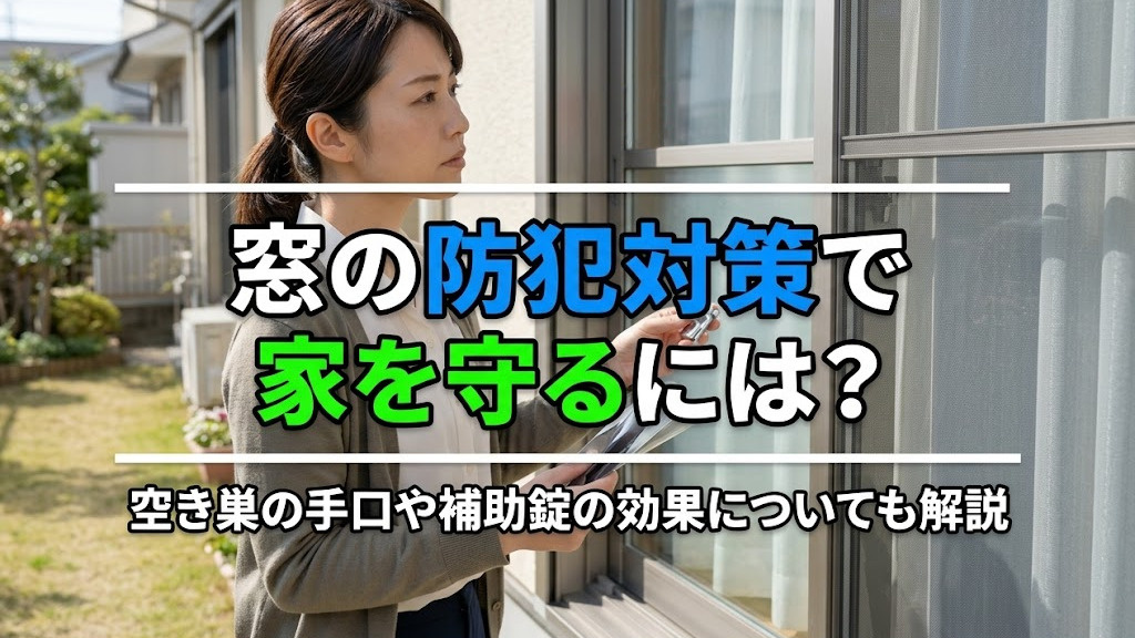 窓の防犯対策で家を守るには？空き巣の手口や補助錠の効果についても解説の画像