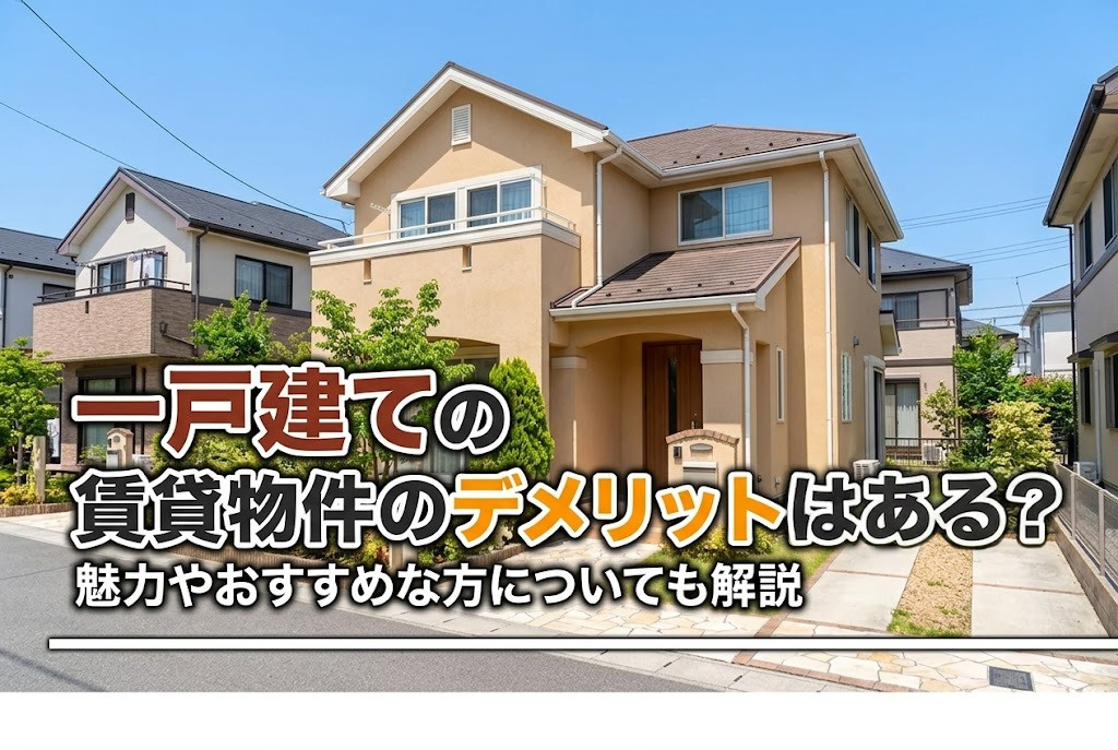 一戸建ての賃貸物件にデメリットはある？魅力やおすすめな方についても解説