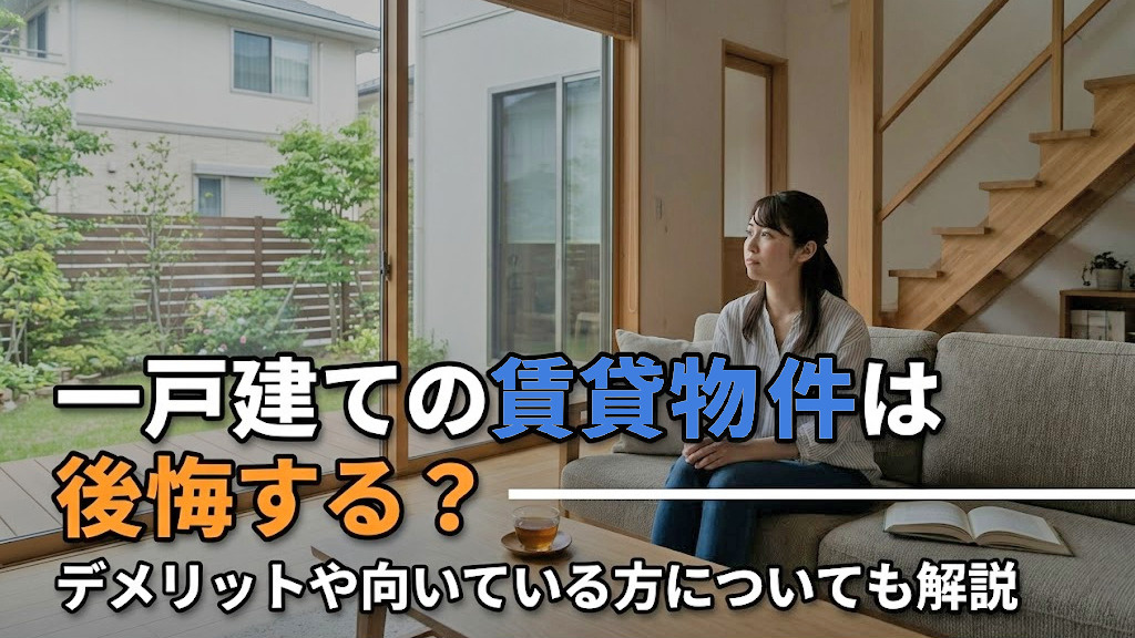一戸建ての賃貸物件は後悔する？デメリットや向いている方についても解説
