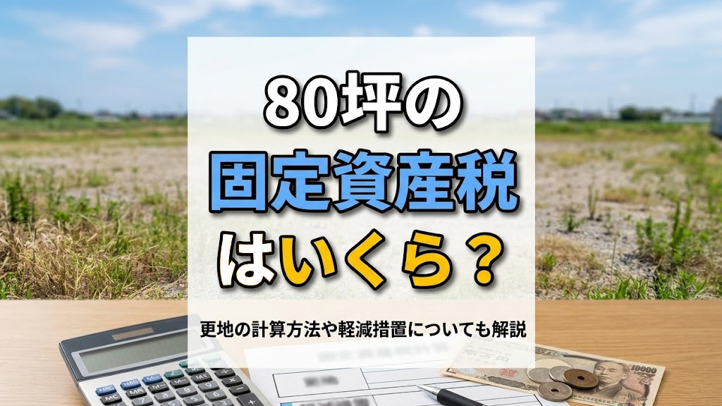 80坪の固定資産税はいくら？更地の計算方法や軽減措置についても解説の画像