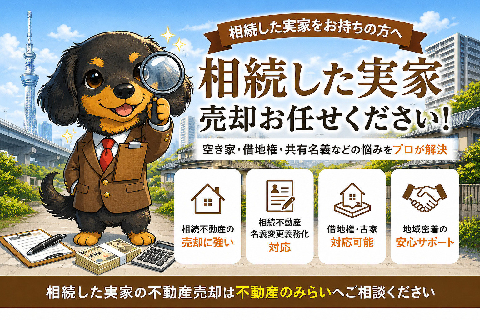 【相続した実家 売却】空き家放置にうんざりしていませんか？｜失敗しない不動産売却・借地権・名義変更義務化も徹底解説｜不動産のみらいの画像