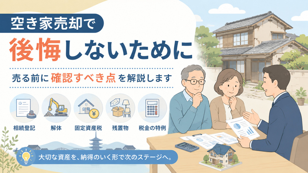 京都市で空き家を売却する前に確認すべきこと｜後悔しないための準備と注意点の画像