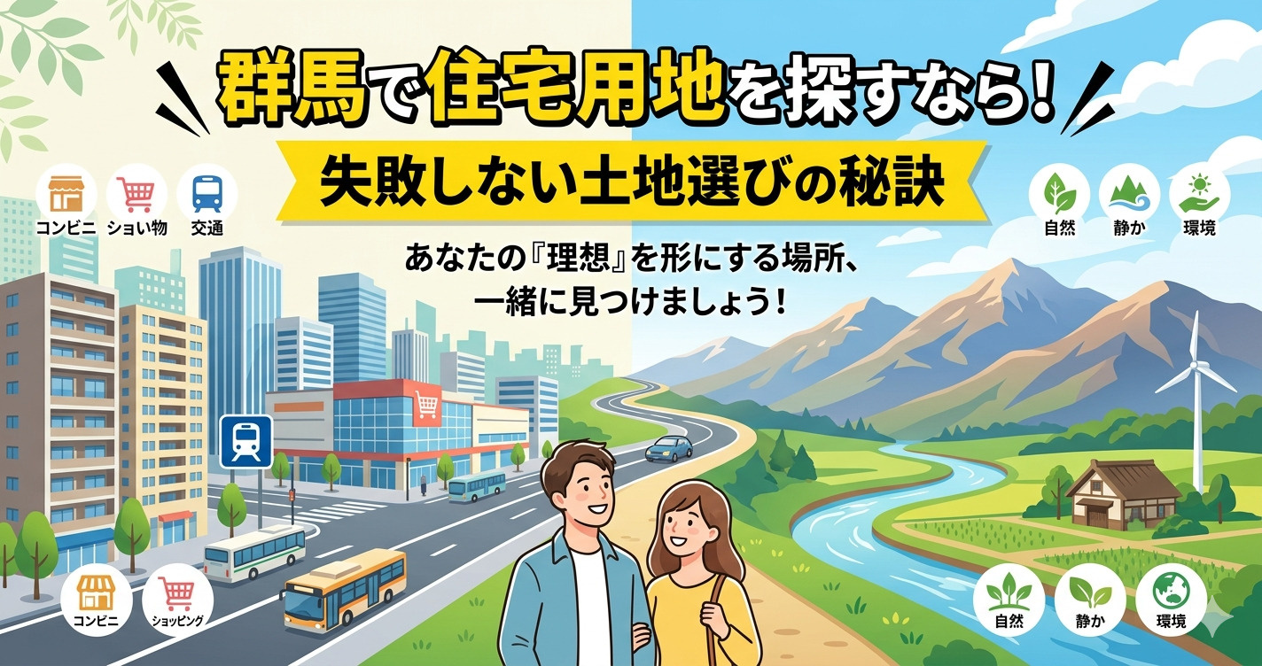 【初心者向け】マイホームを買う前に絶対知っておきたい！将来の「資産」になる家探しの基本と、群馬ならではの土地のルール【高崎不動産情報ライブラリー】の画像