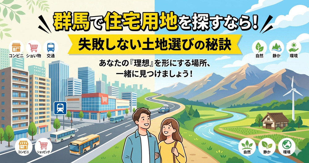 【初心者向け】マイホームを買う前に絶対知っておきたい！将来の「資産」になる家探しの基本と、群馬ならではの土地のルール【高崎不動産情報ライブラリー】の画像