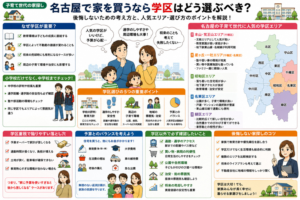 子育て世代が名古屋で家を買うなら学区はどう選ぶべき？後悔しにくいエリア選びと現実的な判断基準を徹底解説の画像