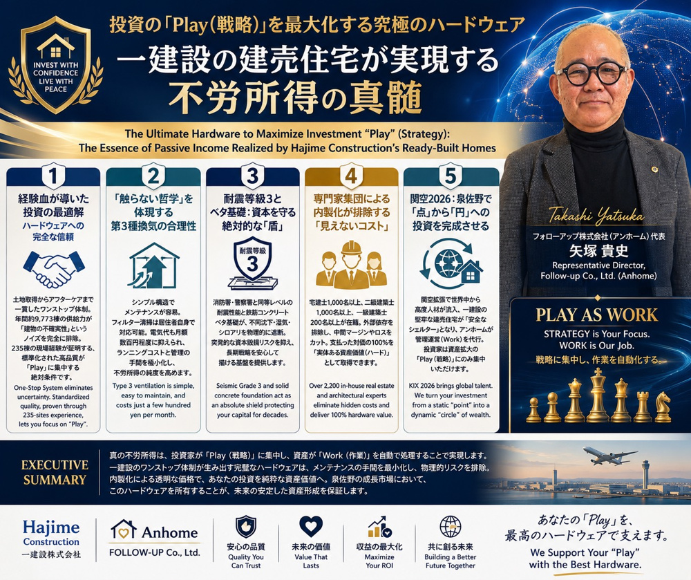 （2026年8月24日）⑲ 投資の「Play（戦略）」を最大化する究極のハードウェア：一建設の建売住宅が実現する不労所得の真髄の画像