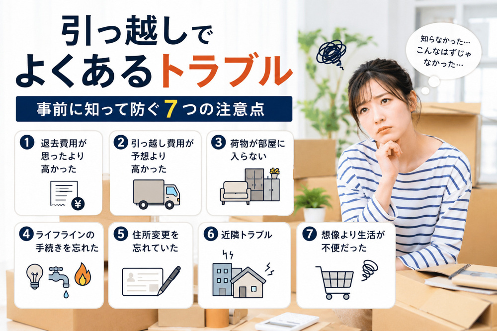 引っ越しでよくあるトラブルとは？事前に知って防ぐ7つの注意点の画像