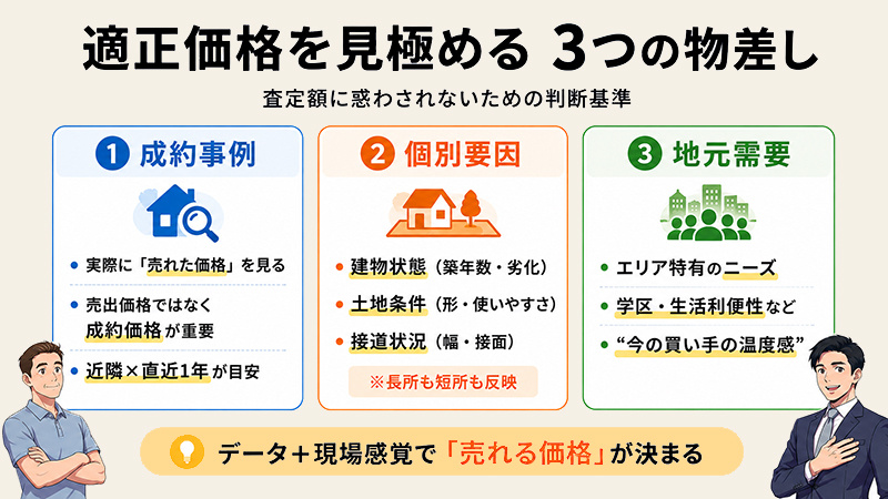 「適正価格」を見極めるための3つの物差し