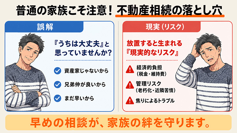 テレビやネットで聞く「相続トラブル」普通の家族こそ注意が必要って本当？