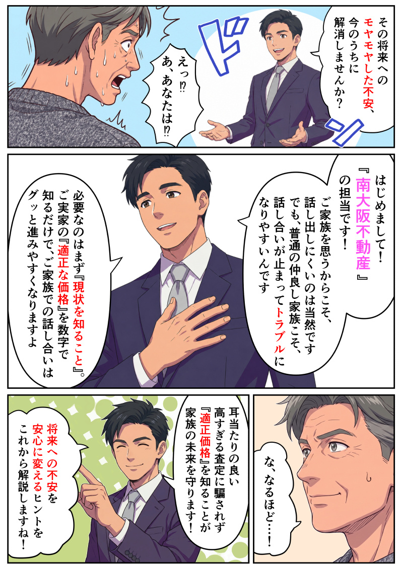 実家の相続で揉めたくない！将来の不安を今のうちに解消したいあなたへ。｜マンガ③